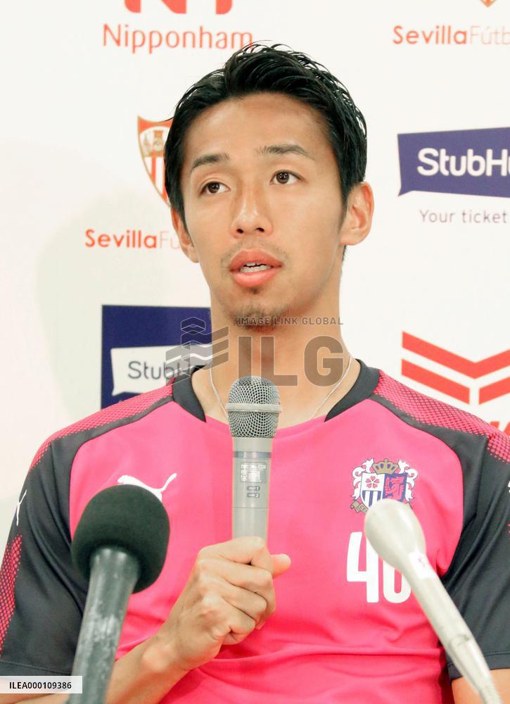 Soccer: Kiyotake looking forward to playing Sevilla in friendly