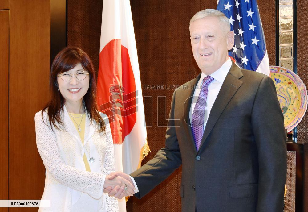 Japan, U.S. defense chiefs at security meeting