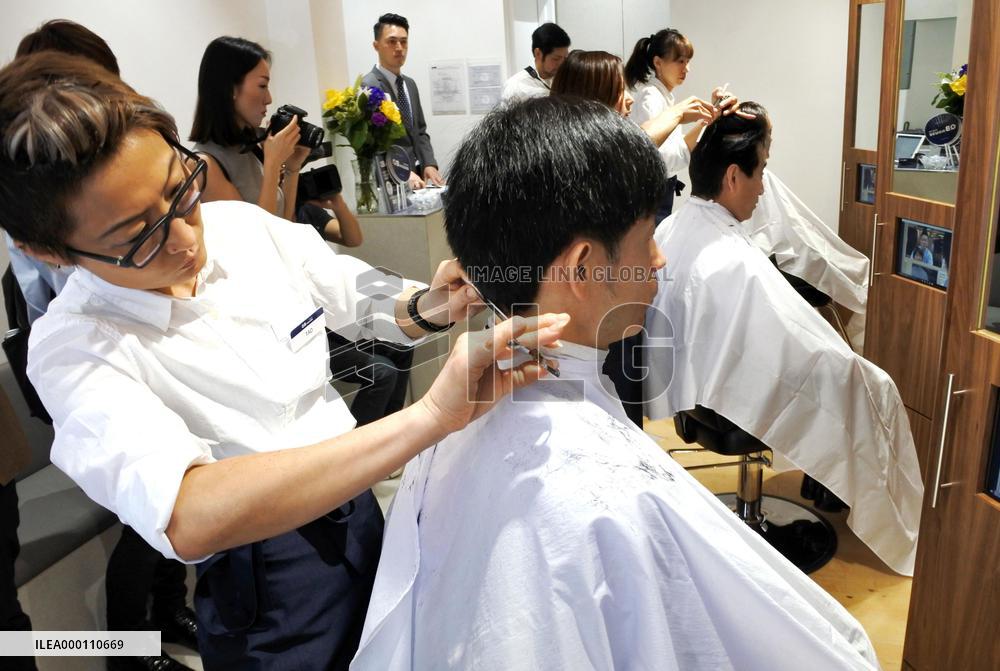Japan's barber shop chain opens its 1st branch in N.Y.