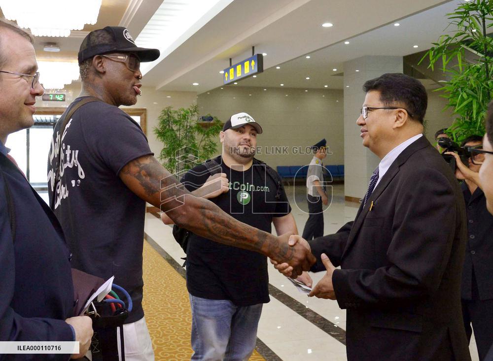 Ex-NBA star Rodman ends "very good trip" to N. Korea