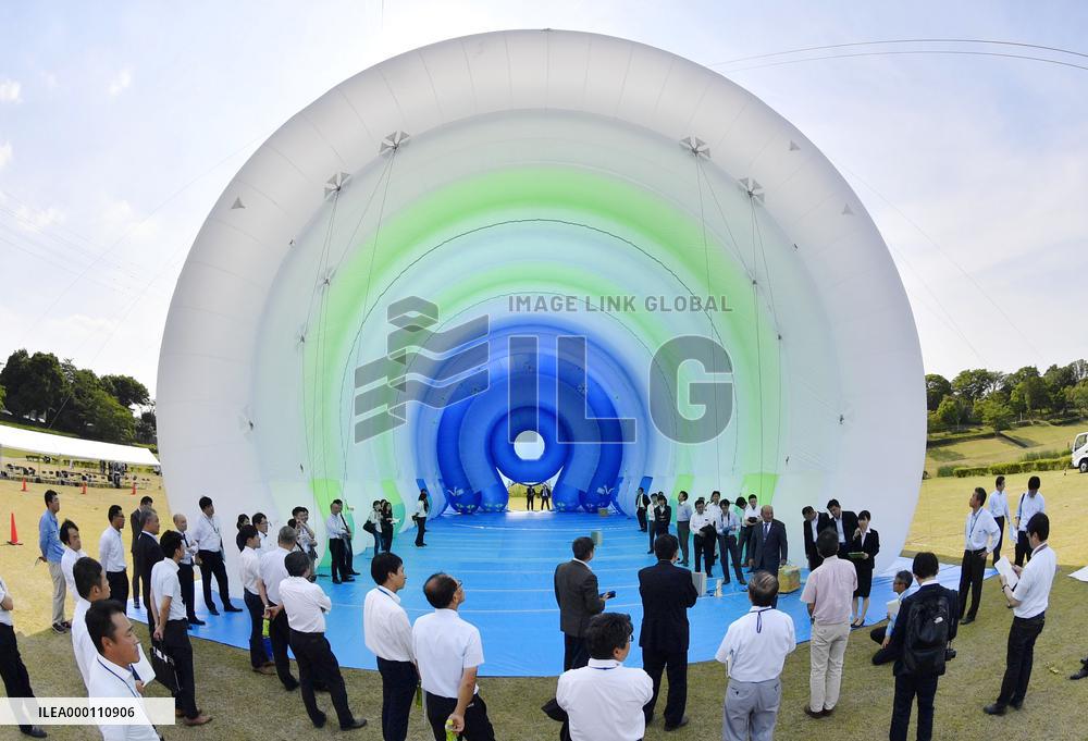 Large inflatable tent displayed