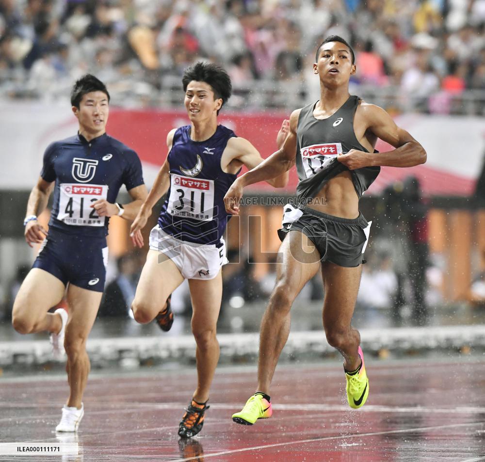 Sani Brown wins men's 100 meters at national championships