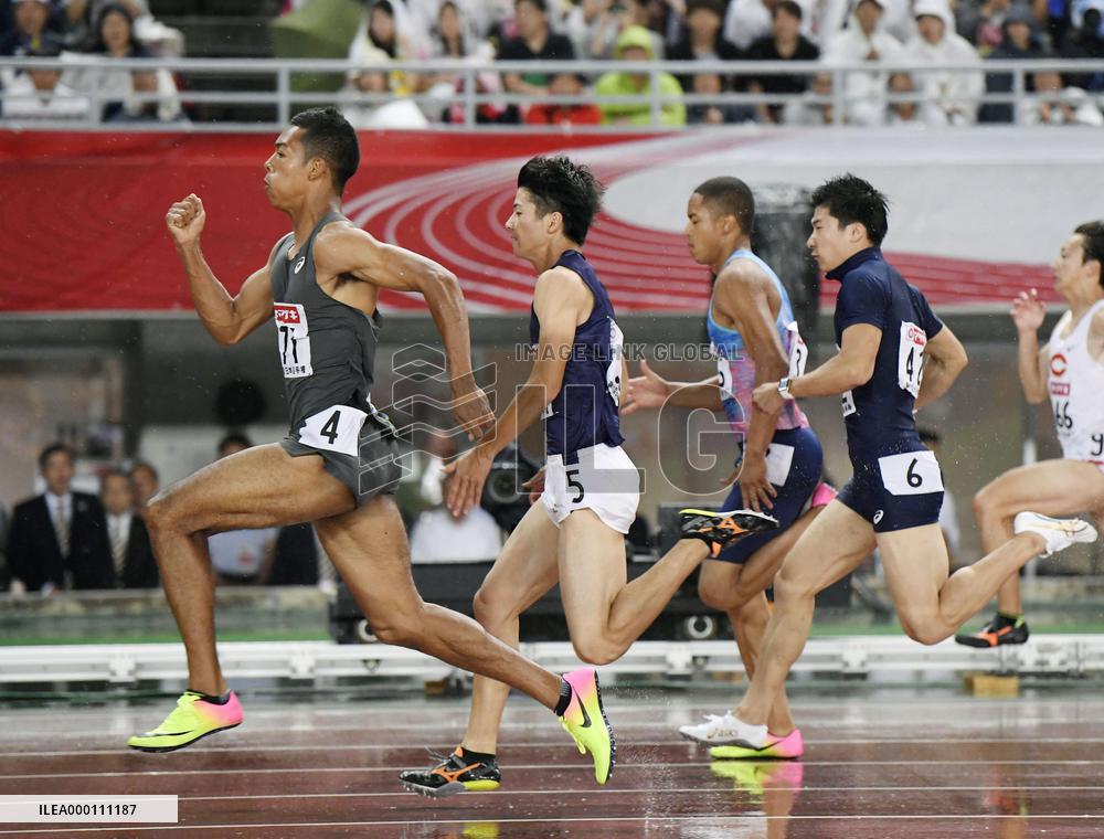 Sani Brown wins men's 100 meters at national championships