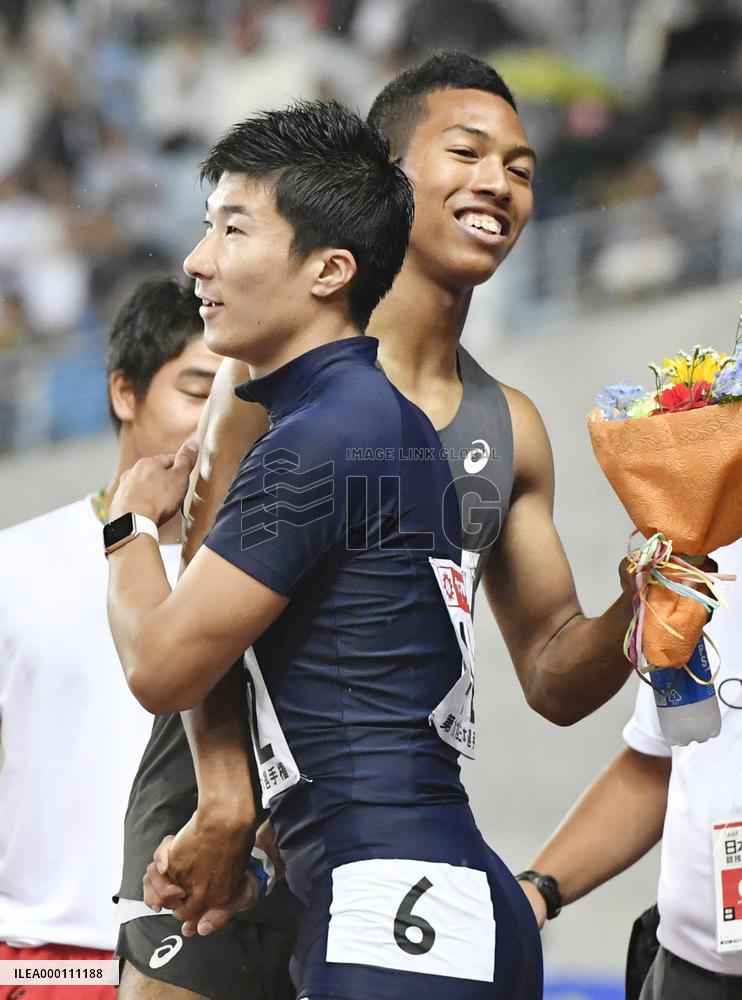 Sani Brown wins men's 100 meters at national championships
