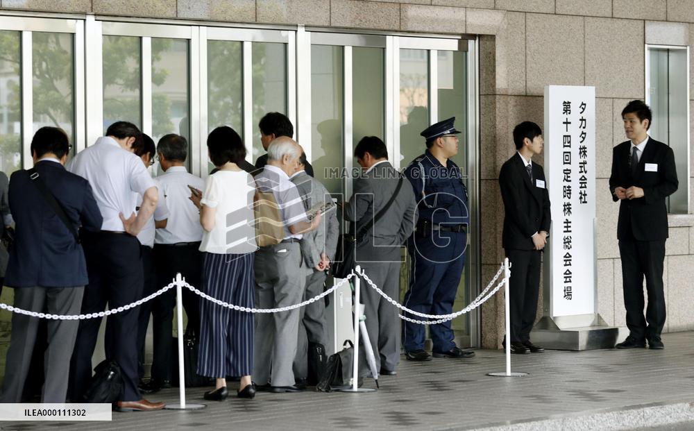Air bag maker Takata holds shareholders meeting