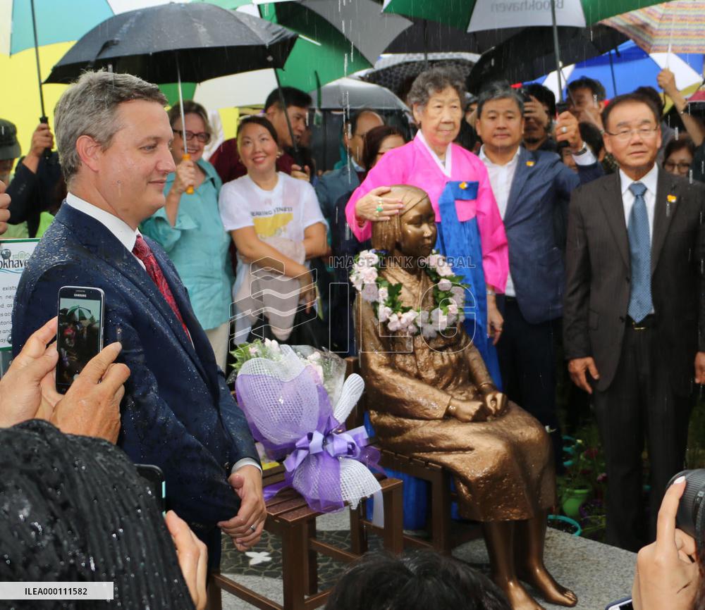 Statue symbolizing comfort women erected in southern U.S.