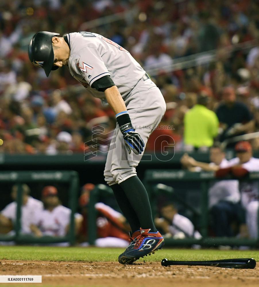 Baseball: Ichiro walks in Marlins-Cardinals game