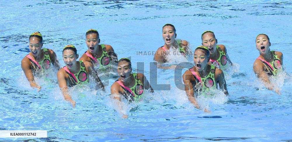 Japan wins bronze in synchronized swimming team technical