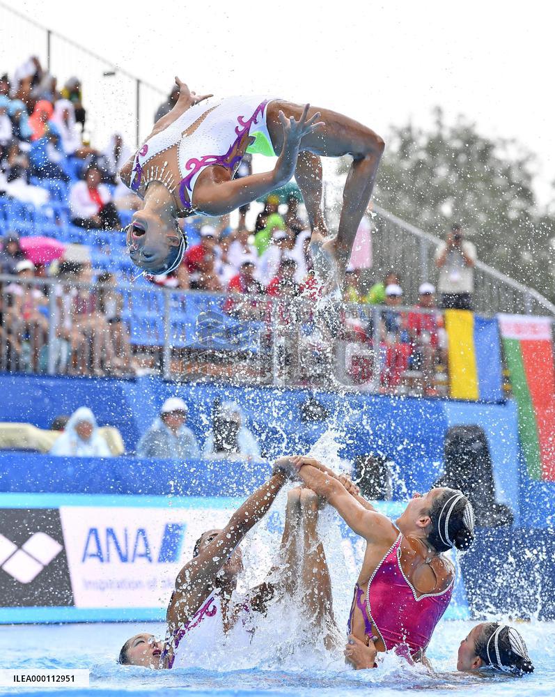 Japan wins bronze in synchronized swimming free combination