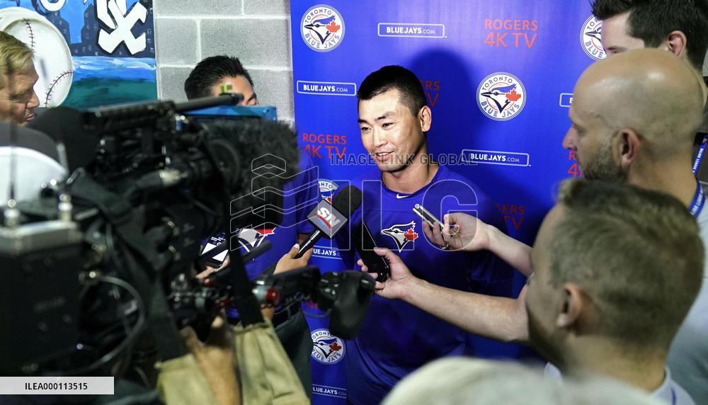 Baseball: Aoki joins his new team Toronto Blue Jays