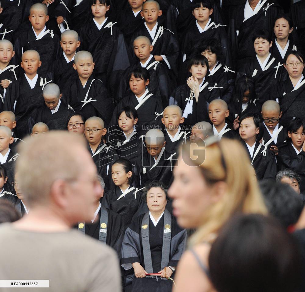 Children become Buddhist priests