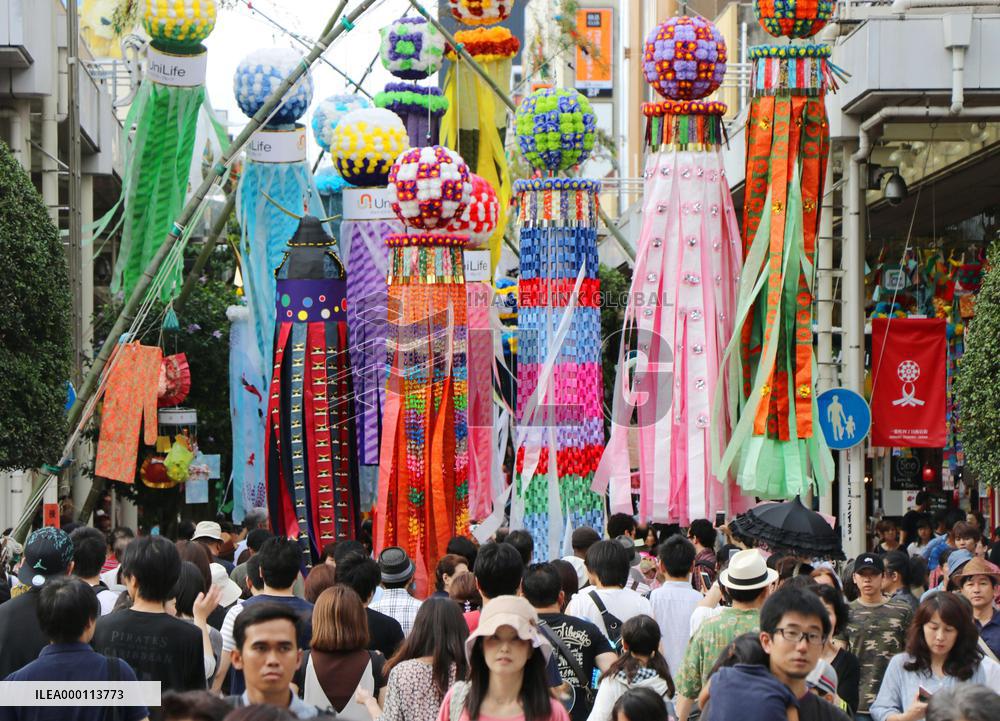 Tanabata star festival starts in Sendai