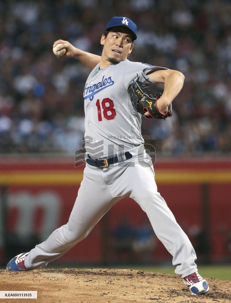 Baseball: Maeda gets no-decision in Dodgers' loss to D-backs