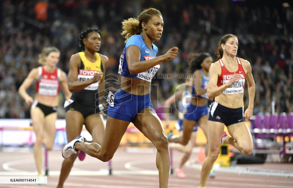Carter wins women's 400-meter hurdles at world championships