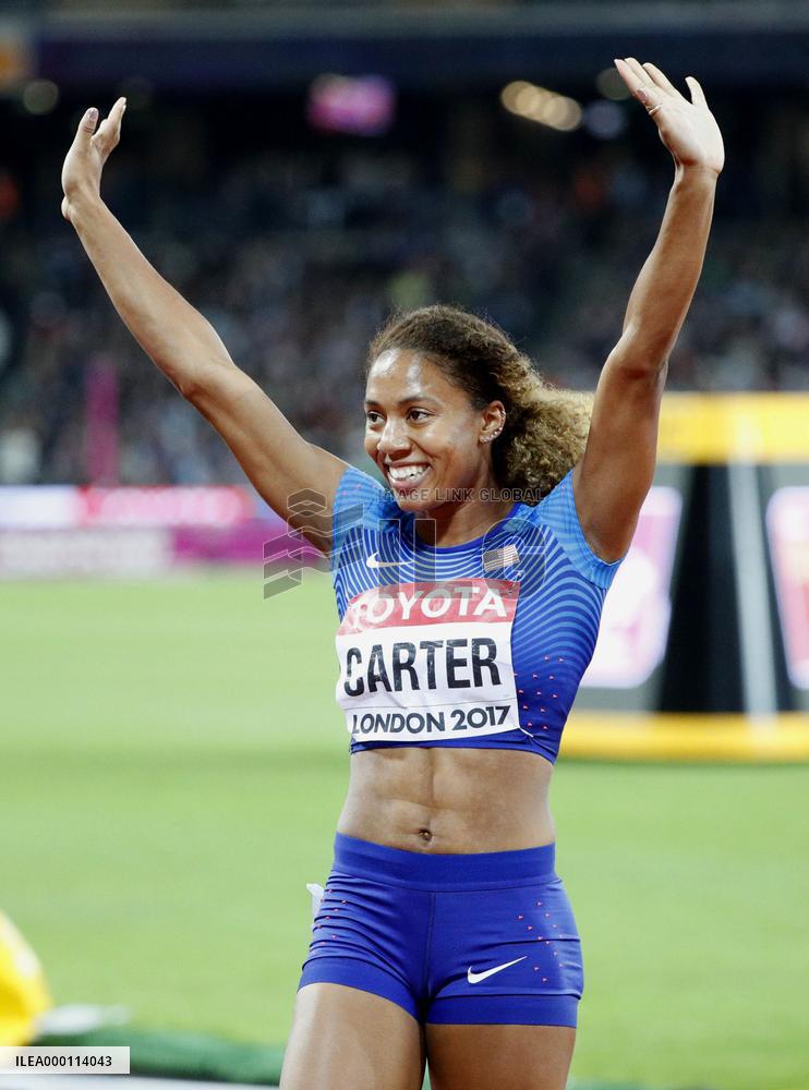 Carter wins women's 400-meter hurdles at world championships