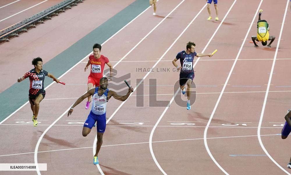 Athletics: Japan wins bronze in men's 4x100-meter relay