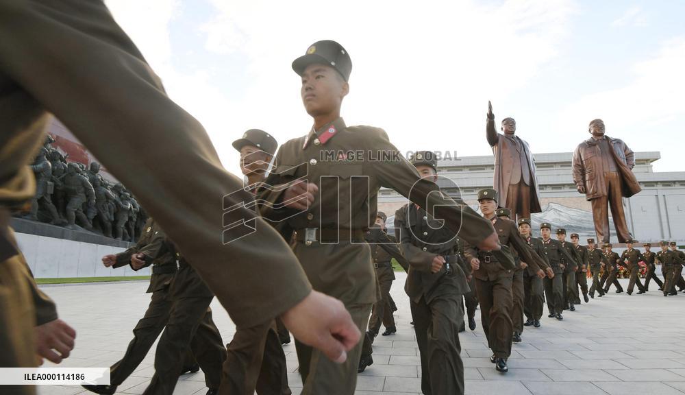 N. Korea holds events to sing praises of ruling Kim family