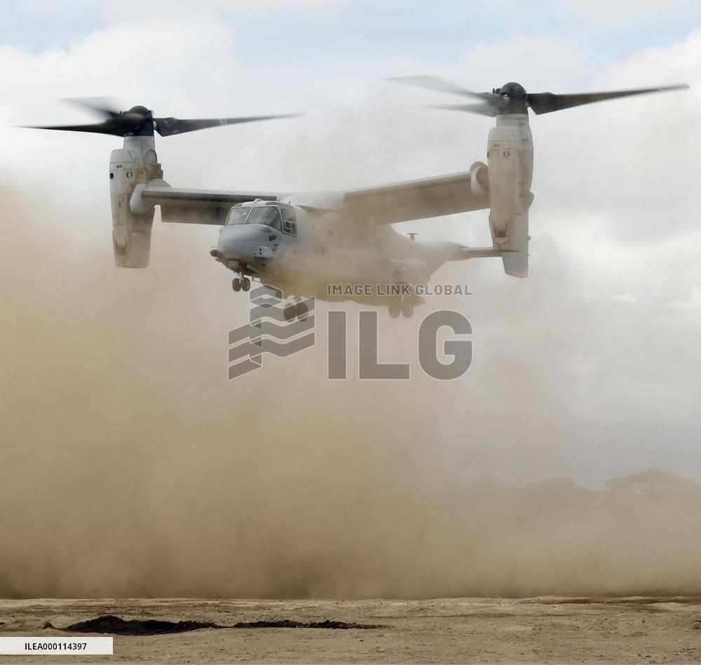 Osprey aircraft join Japan-U.S. joint drill in Hokkaido