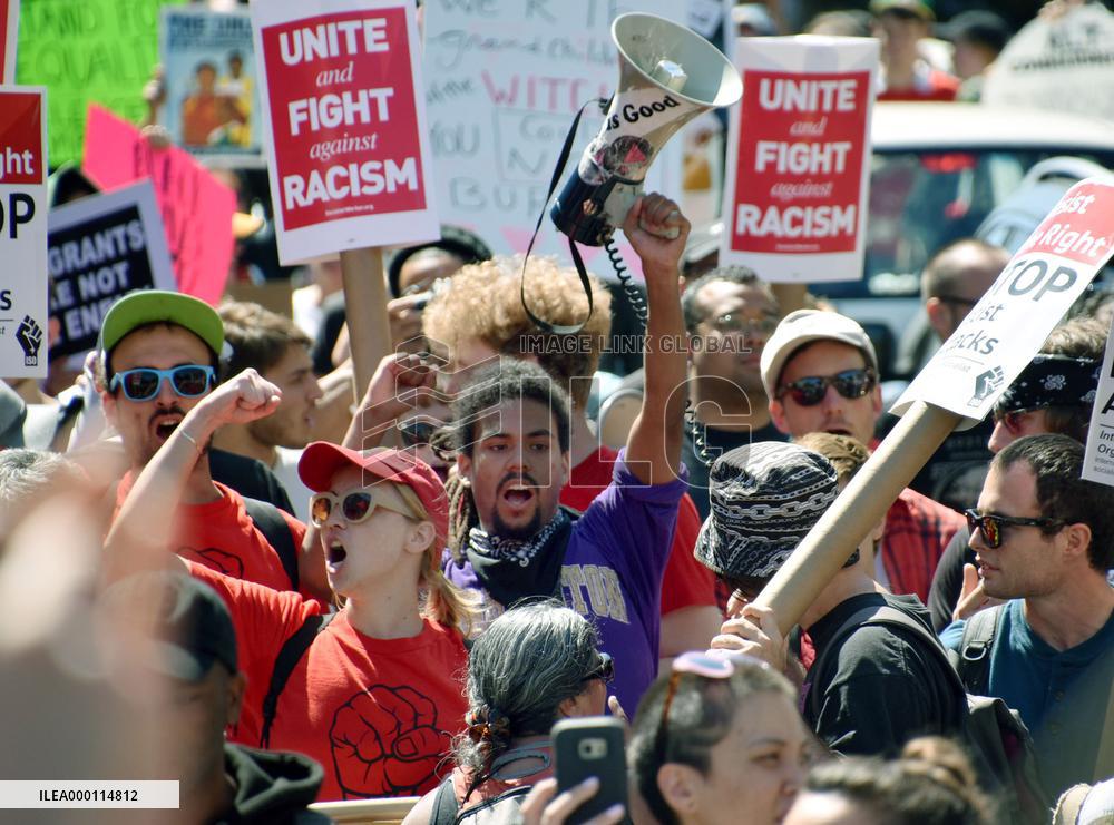 Demonstrators rally against racism in San Francisco