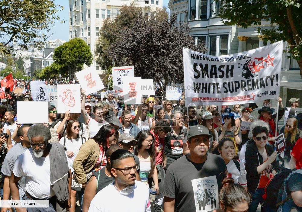 Demonstrators rally against racism in San Francisco