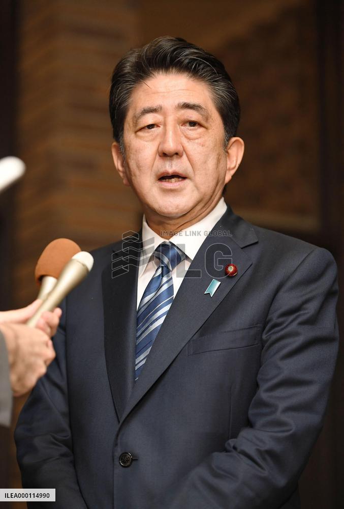 Abe, Trump "completely agree" on next steps over N. Korea