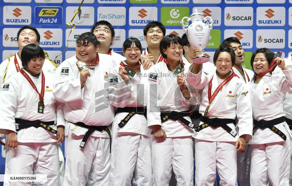 Japan win judo world championships mixed team gold