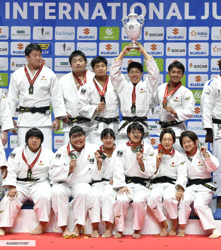 Japan win judo world championships mixed team gold