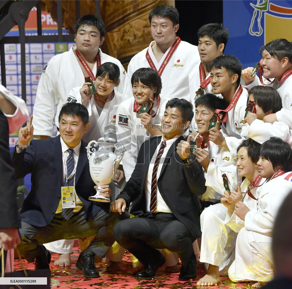 Japan win judo world championships mixed team gold