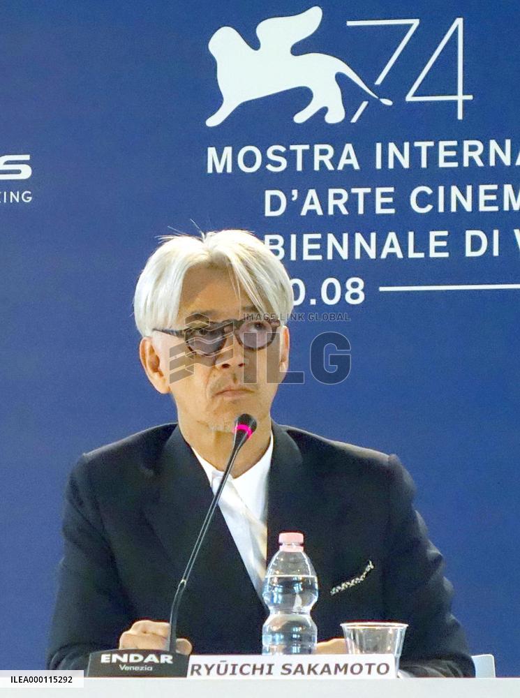 Musician Sakamoto at Venice Int'l Film Festival