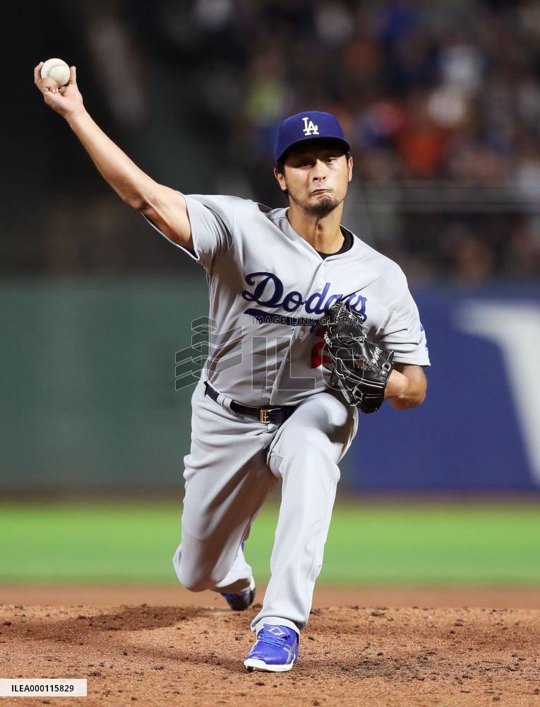 Baseball: Darvish in Dodgers-Giants game