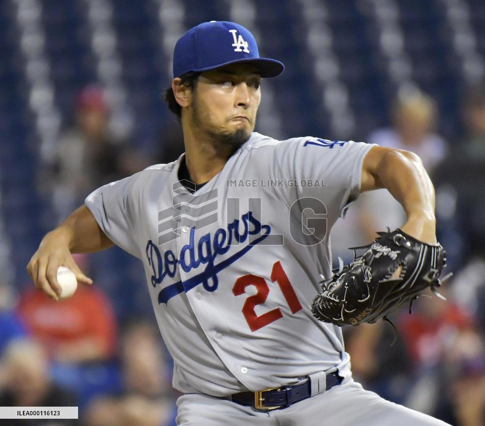 Baseball: Darvish in Dodgers-Phillies game