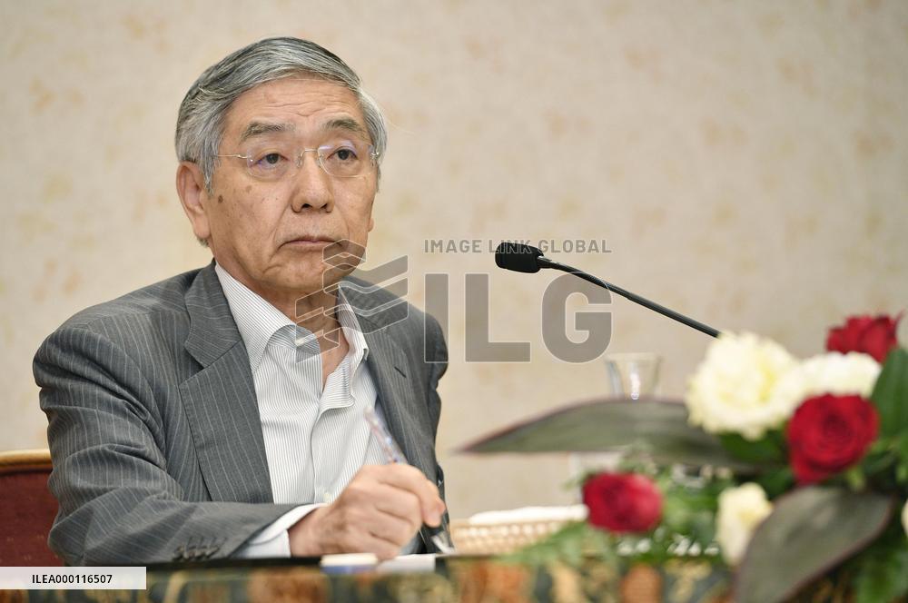 BOJ chief Kuroda at press conference