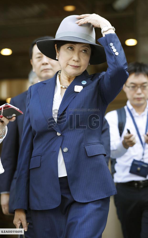 Tokyo Gov. Koike meets with Democratic Party leader Maehara