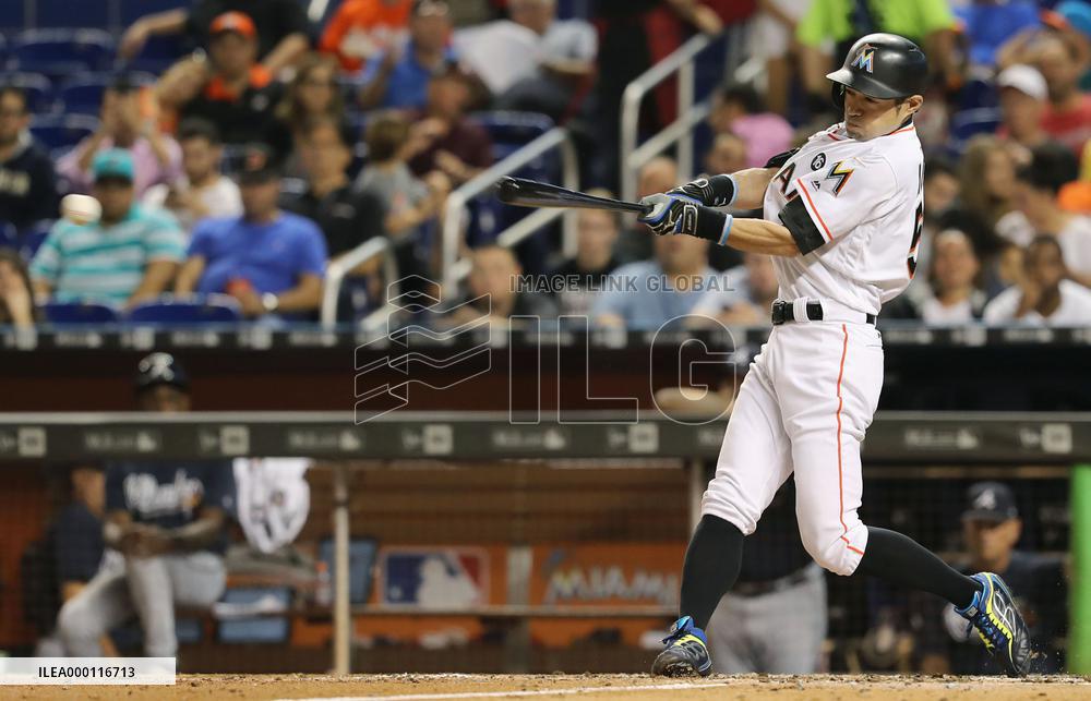 Baseball: Marlins Ichiro hits safely