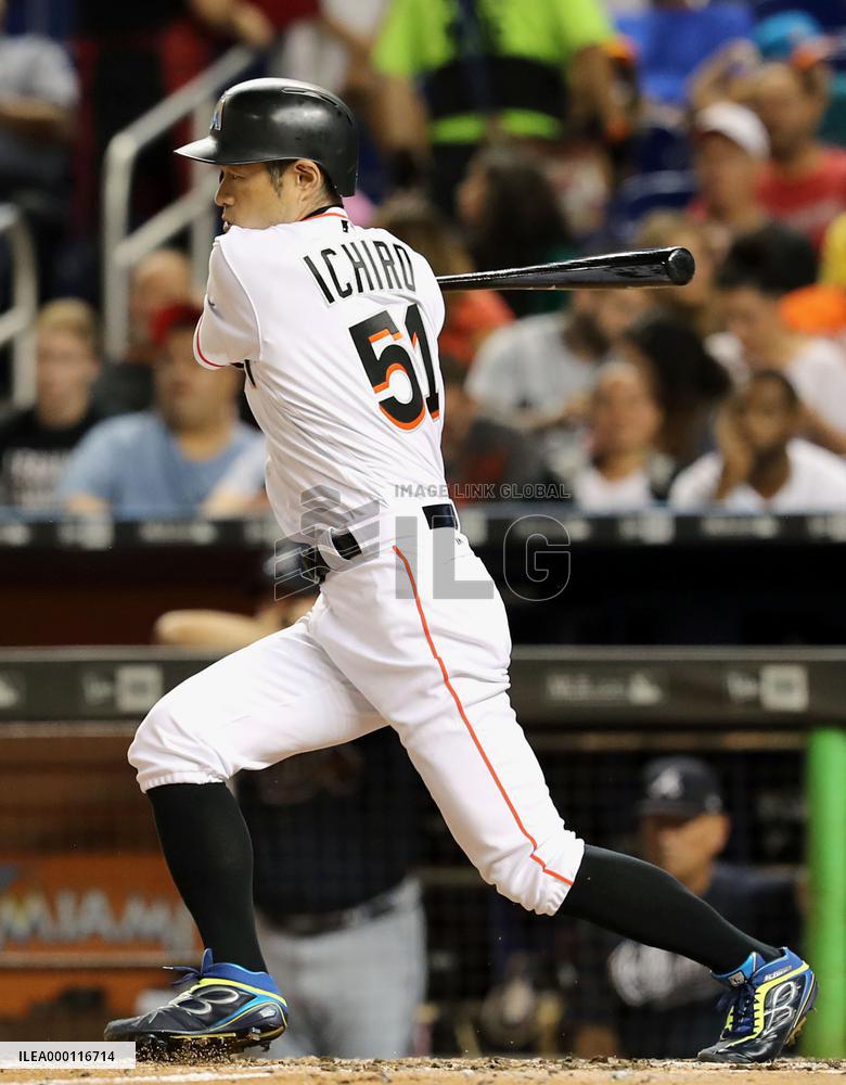 Baseball: Marlins Ichiro hits safely