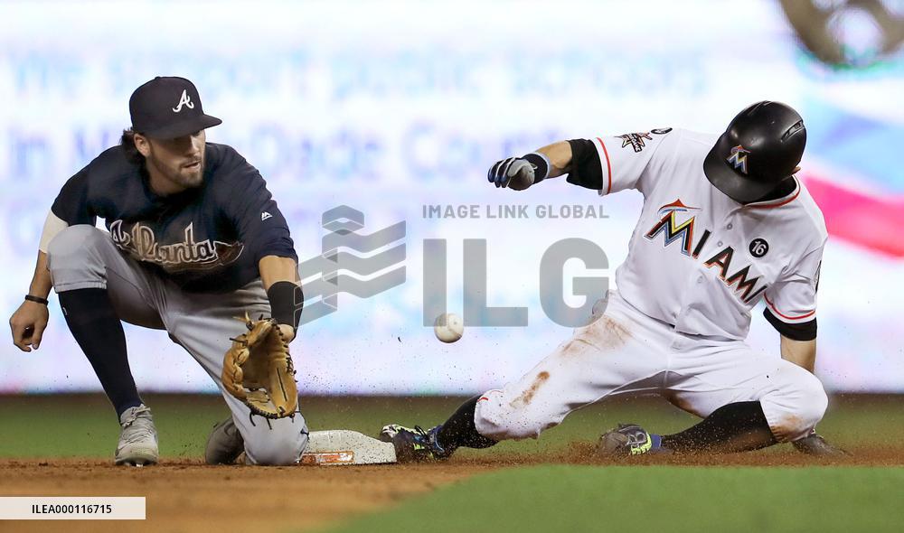 Baseball: Ichiro at Marlins game against Braves
