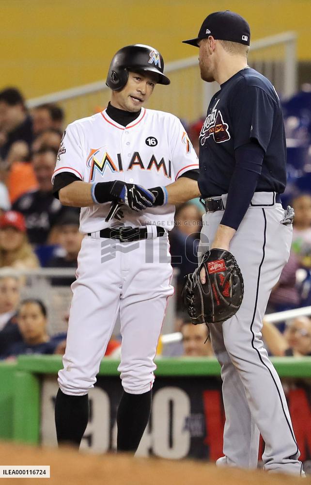 Baseball: Marlins Ichiro hits safely