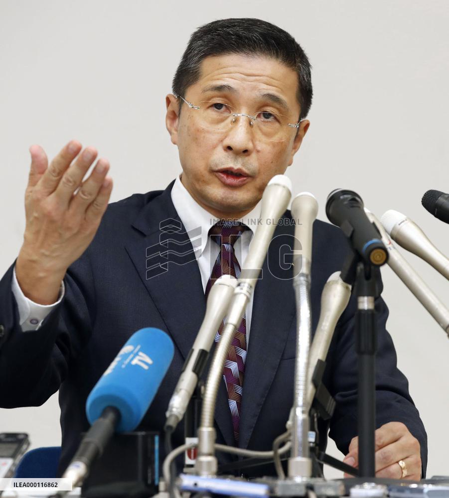 Nissan pres. at press conference over safety inspection failure