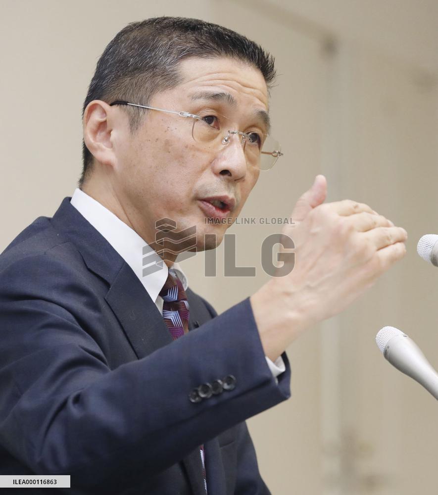 Nissan pres. at press conference over safety inspection failure