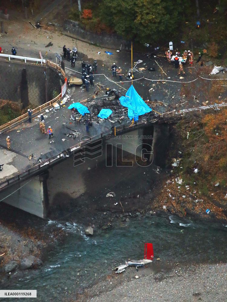 4 killed in helicopter crash in village northwest of Tokyo