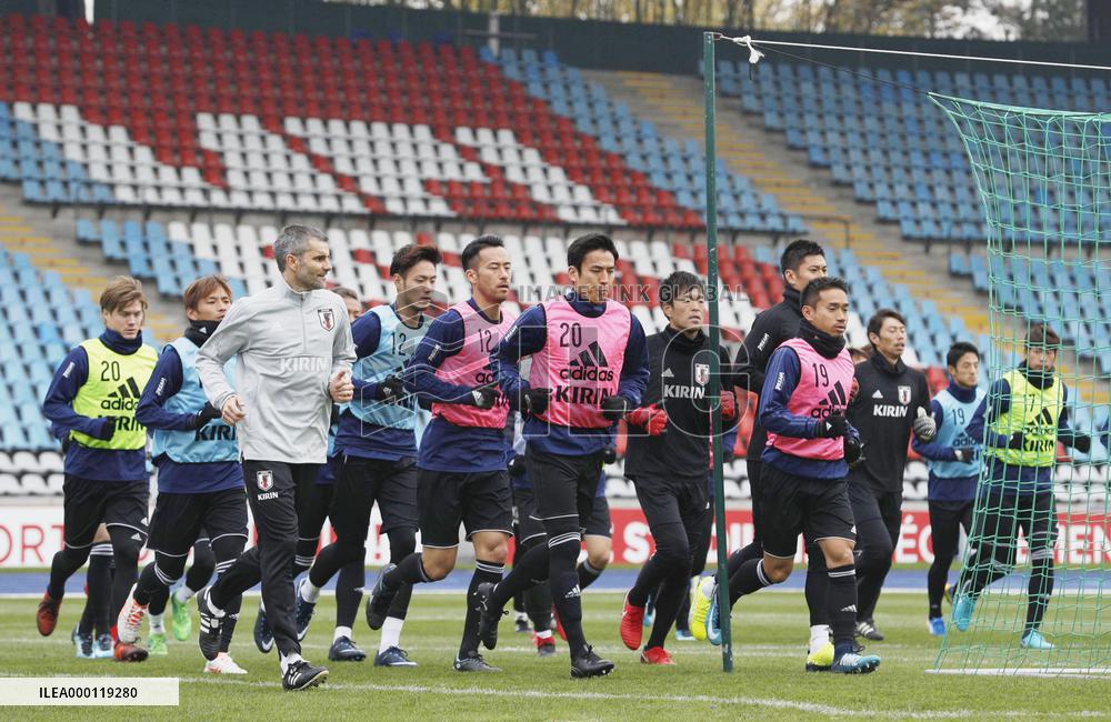 Soccer: Japan prepare for Brazil friendly