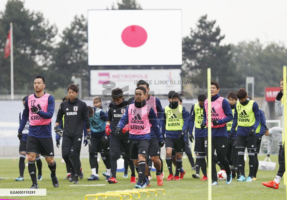 Soccer: Japan prepare for Brazil friendly
