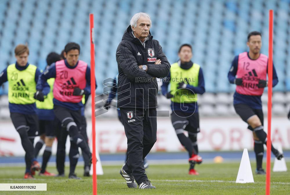 Soccer: Japan prepare for Brazil friendly