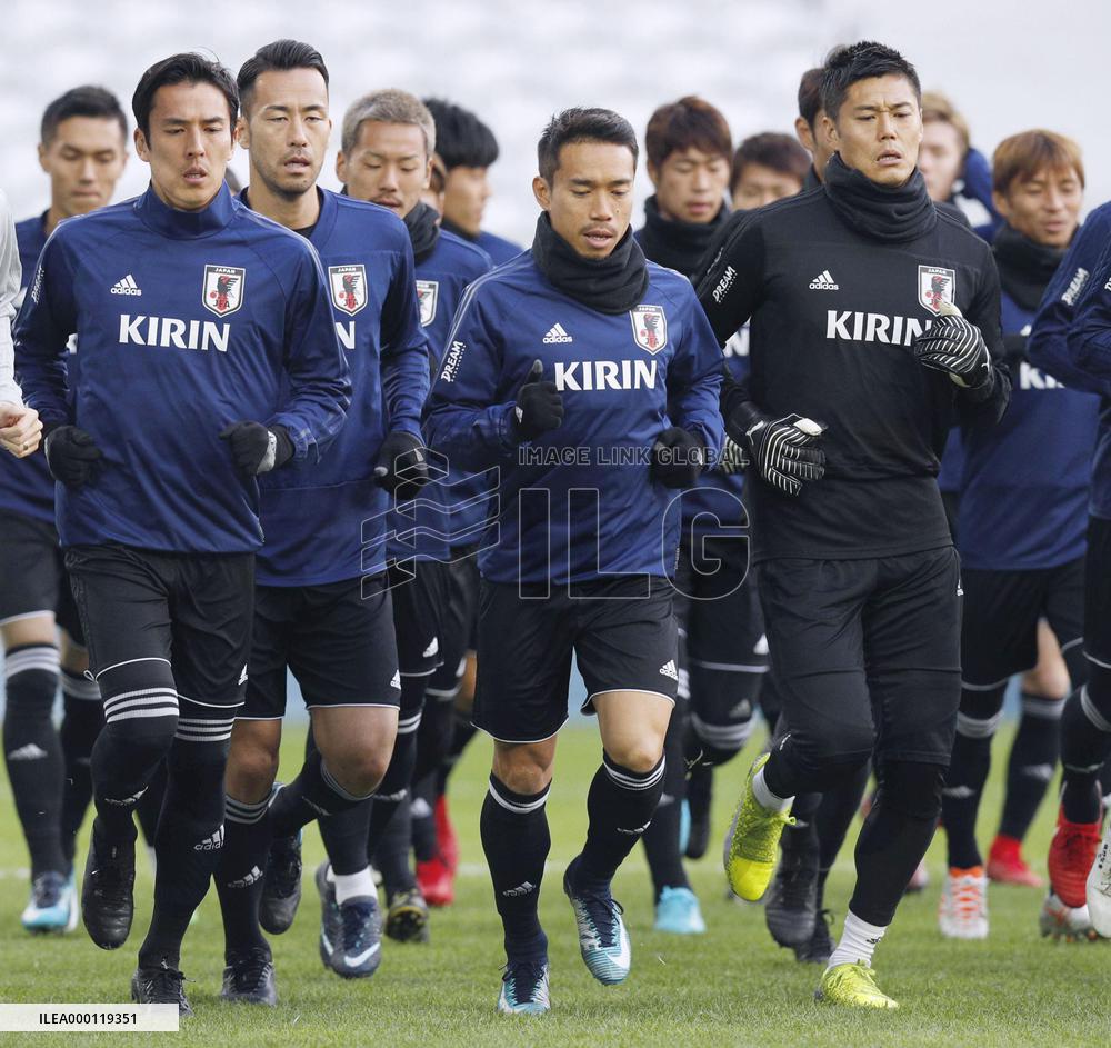 Soccer: Japan prepare for Brazil friendly