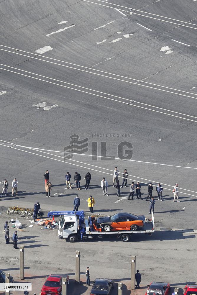 Car plows into spectators at drift event in southwest Japan
