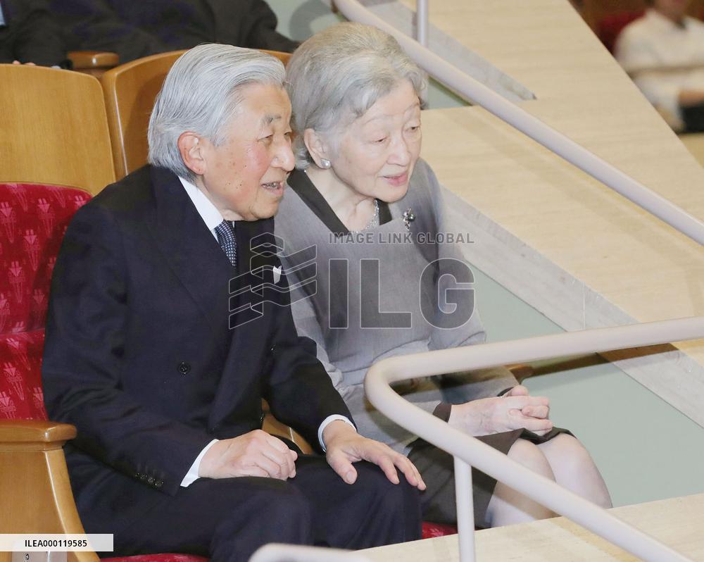 Emperor and empress at piano concert
