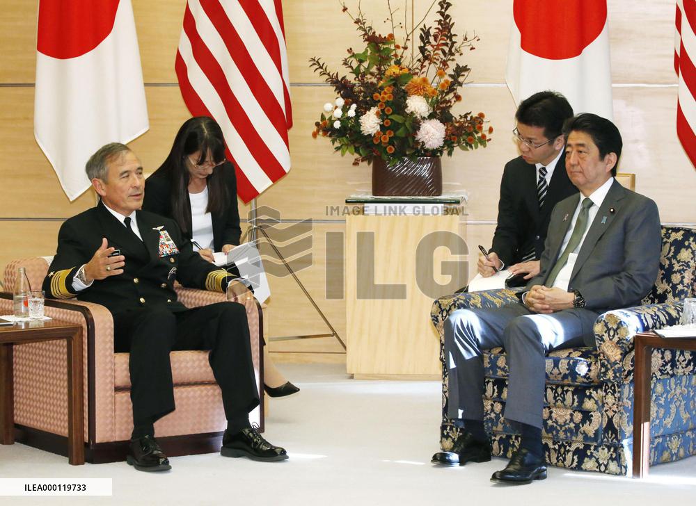 Japan PM Abe, U.S. Pacific Command chief discuss N. Korea