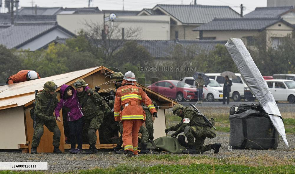 Missile attack drill in Japan