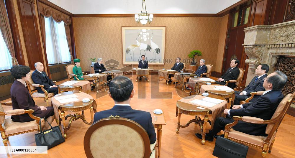 Japan holds panel meeting to decide emperor's abdication date