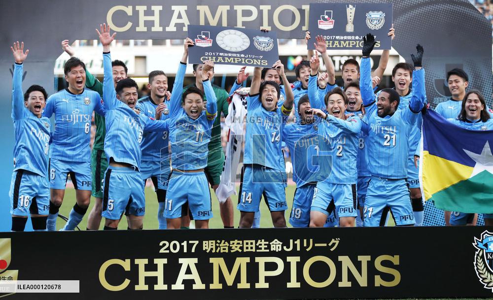 Soccer: Kawasaki win 1st J-League championship title